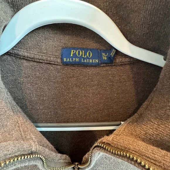 Polo Ralph Lauren Brown Qtr Zip Pullover XL - Picture 2 of 5